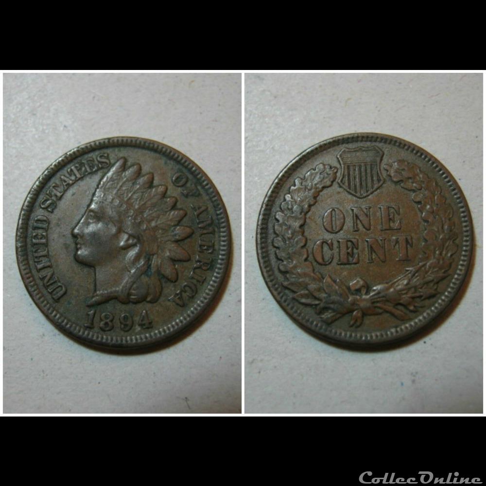 1894 One Cent 5 monnaie monde etat uni 1894 one cent