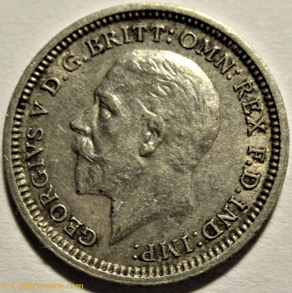 George V - 3 Pence 1935 - UK (ex.2) 2 monnaies monde royaume uni george v 3 pence 1935 uk ex 2