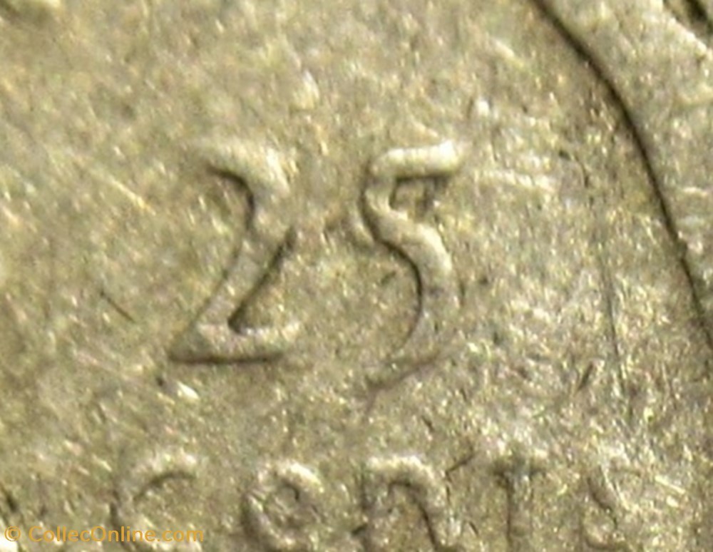 Elizabeth II - 25 Cents 1953 - Doubled Die 3 monnaies monde canada elizabeth ii 25 cents 1953 doubled die
