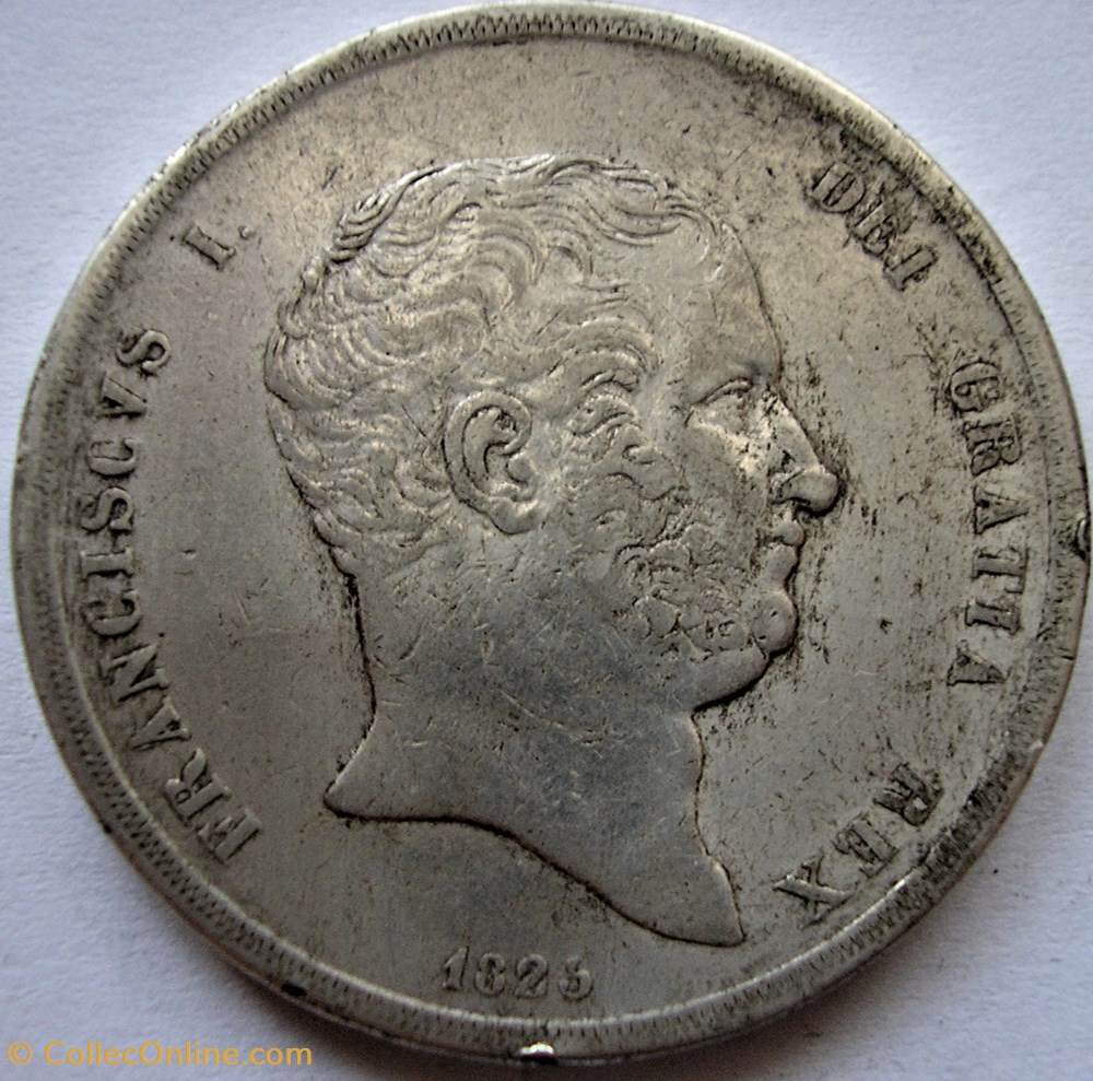 monnaies monde italie 1825 royaume des deux siciles 120 grana francesco i