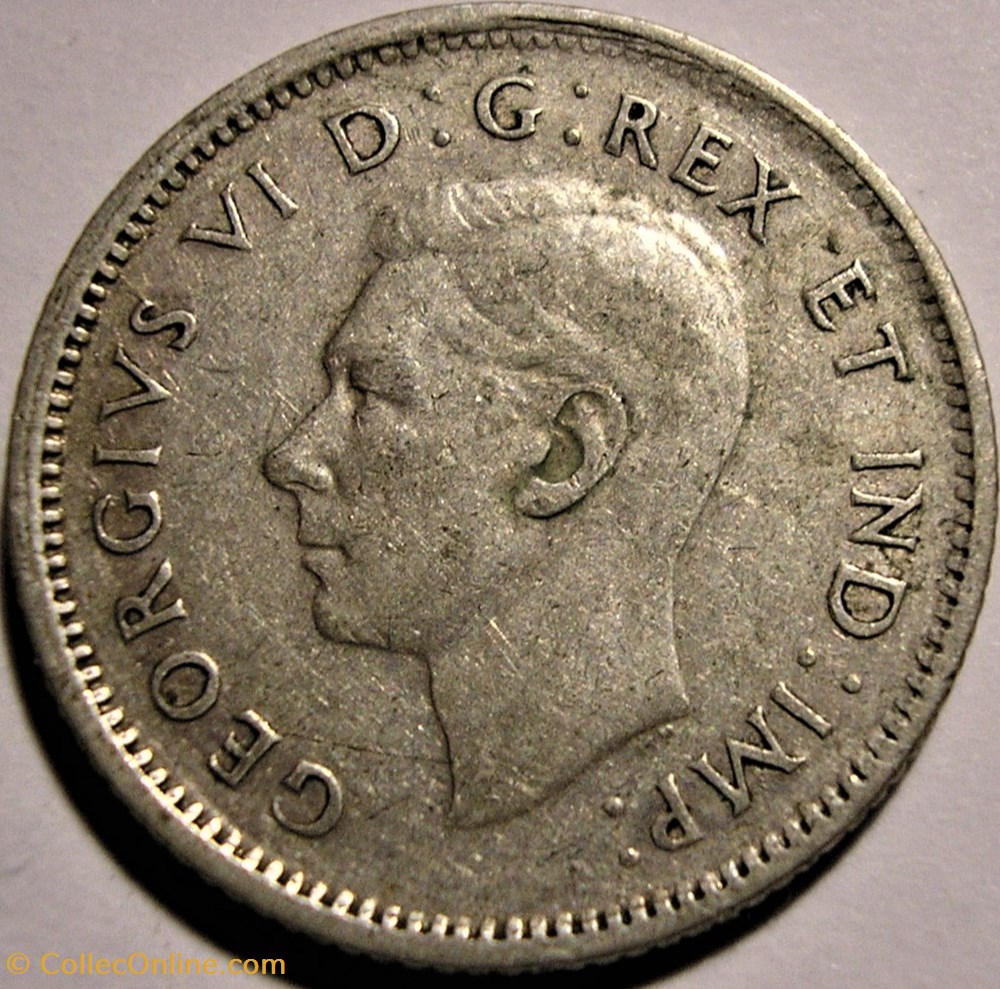 George VI - 10 Cents 1947 ♣ monnaie monde canadum george vi 10 cents 1947