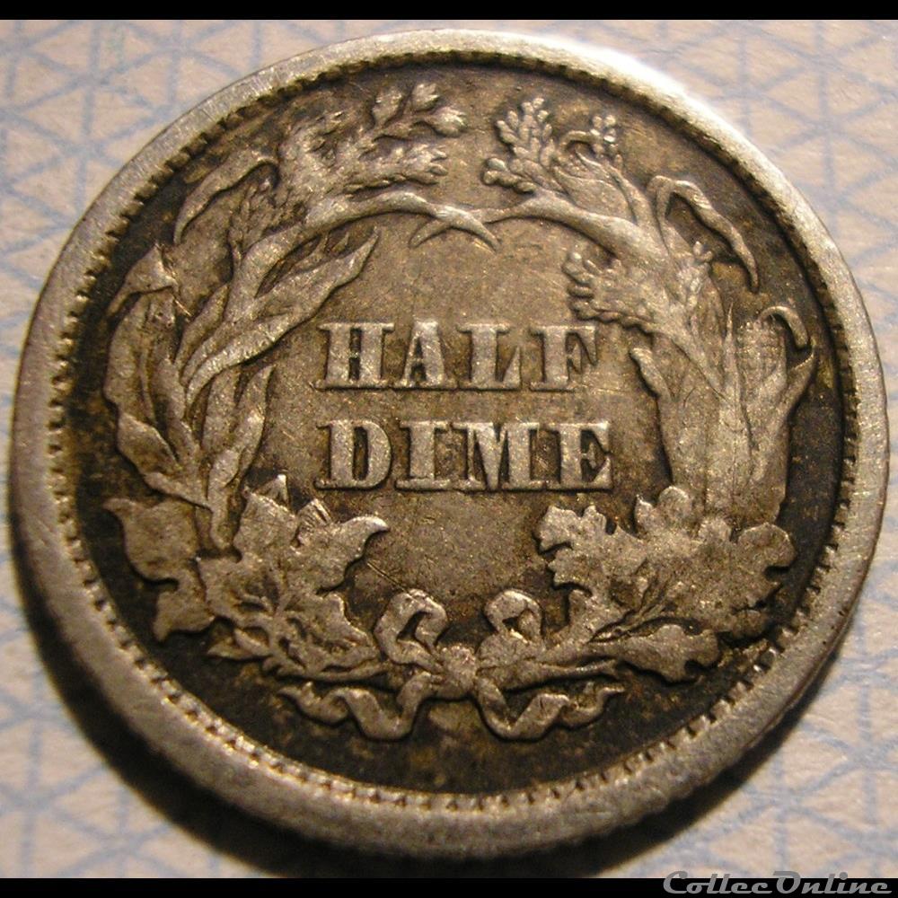 1860 Half Dime 2 monnaies monde etats unis 1860 half dime