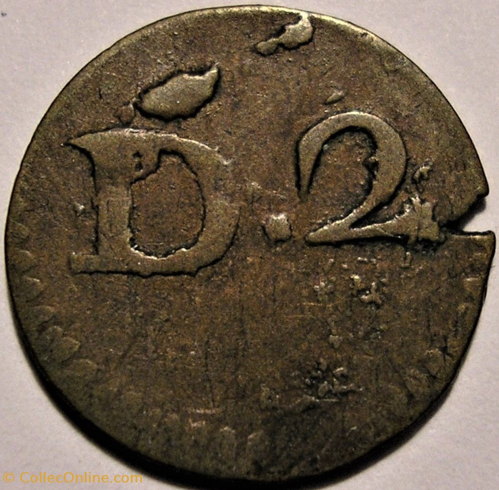 monnaies europe medievale 1752 republique de genes 2 denari