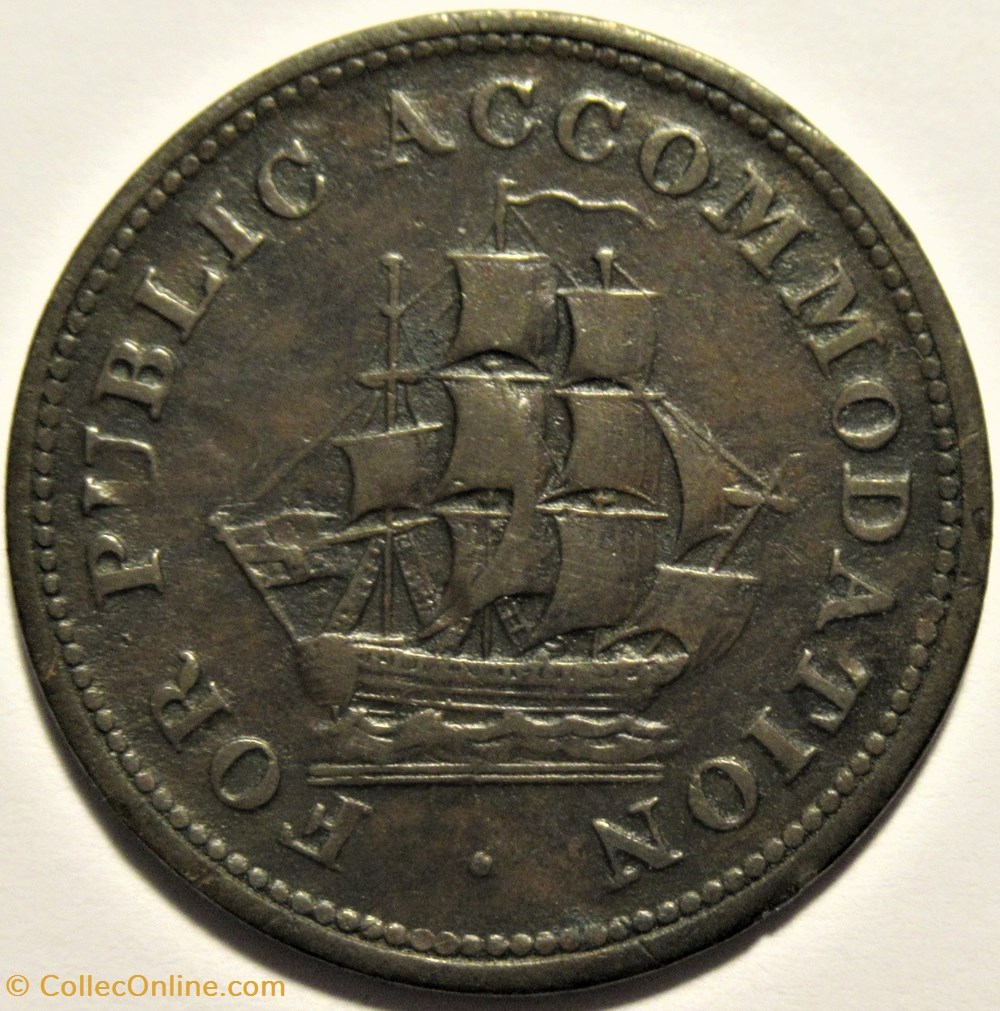 monnaies monde canada quebec halfpenny token c 1830 31 for public accommodation
