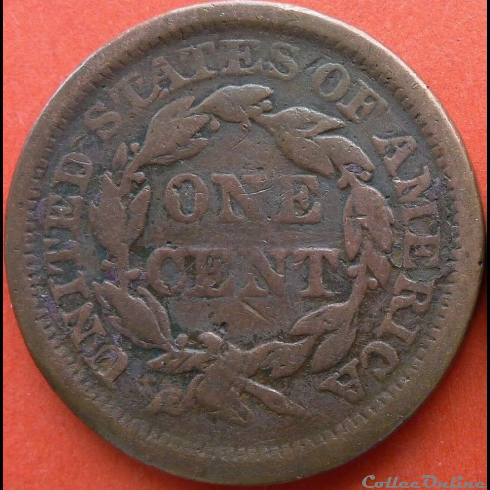 monnaie monde etat uni 1855 one cent