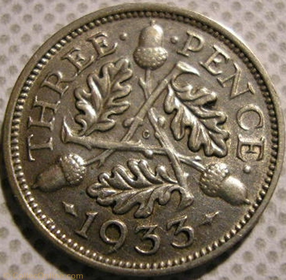 George V - 3 Pence 1933 - UK monnaie monde royaume uni george v 3 pence 1933 uk