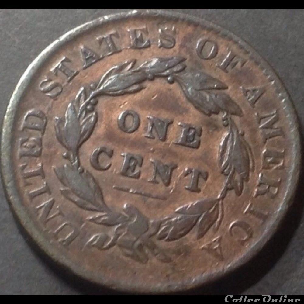 1834 One Cent monnaie monde etat uni 1834 one cent