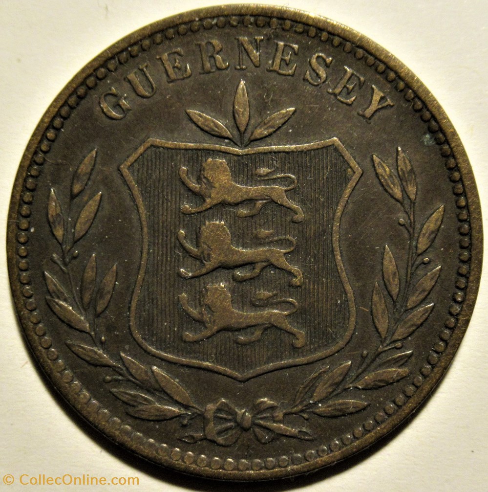 States of Guernsey - 8 Doubles 1903 2 monnaies monde ile de guernesey states of guernsey 8 doubles 1903