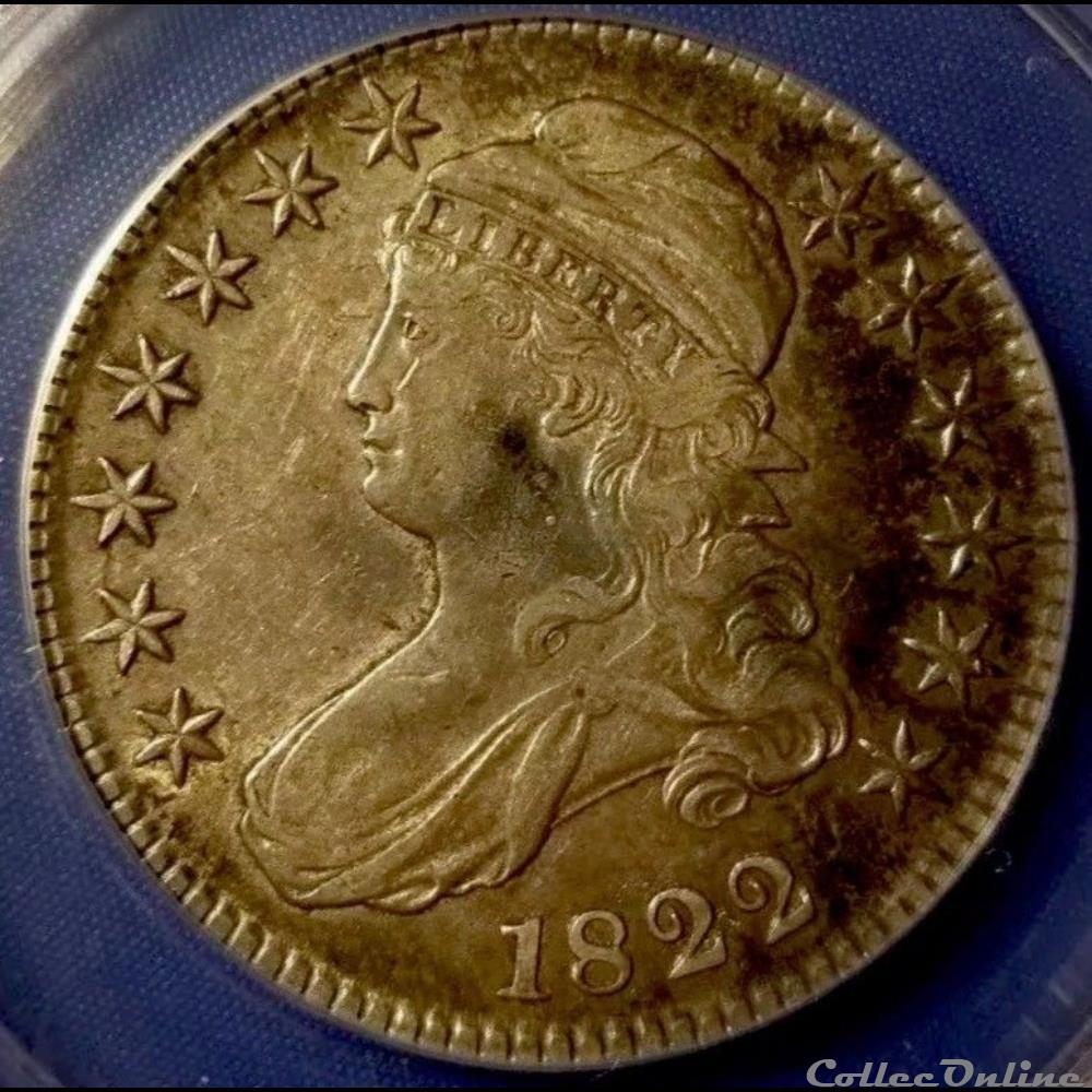 1822 Capped Bust Lettered Edge monnaie monde etat uni 1822 capped bust lettered edge