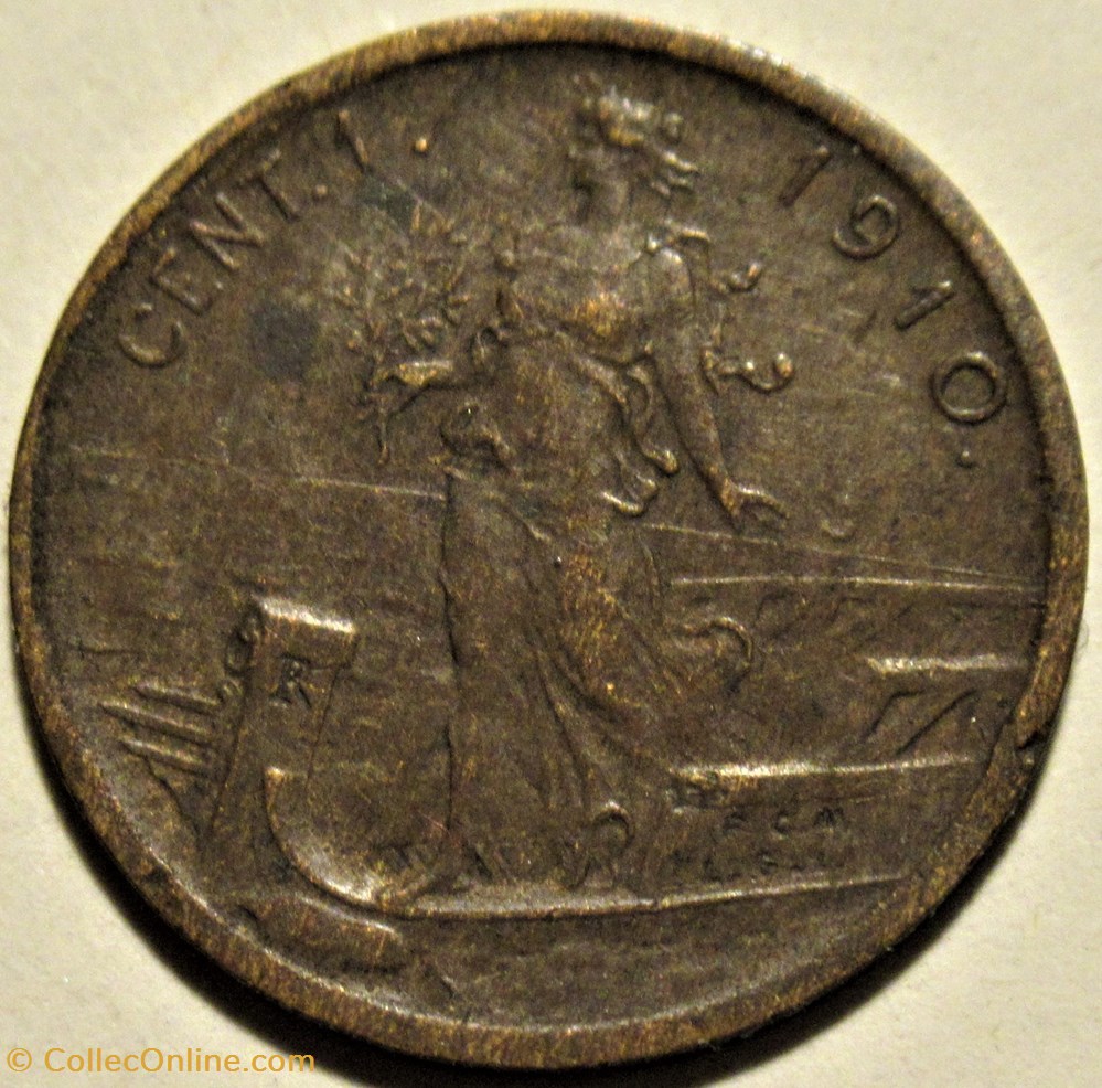 1910 Regno d'Italia, Centesimo, Roma - Vittorio Emanuele III 3 monnaies monde italie 1910 regno italia centesimo roma vittorio emanuele iii