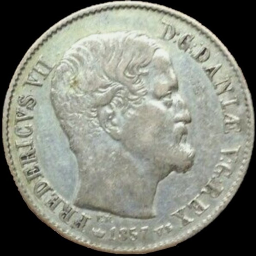 Frederik VII Denmark - 16 Skilling Rigsmønt 1857 monnaies monde danemark frederik vii denmark 16 skilling rigsm nt 1857