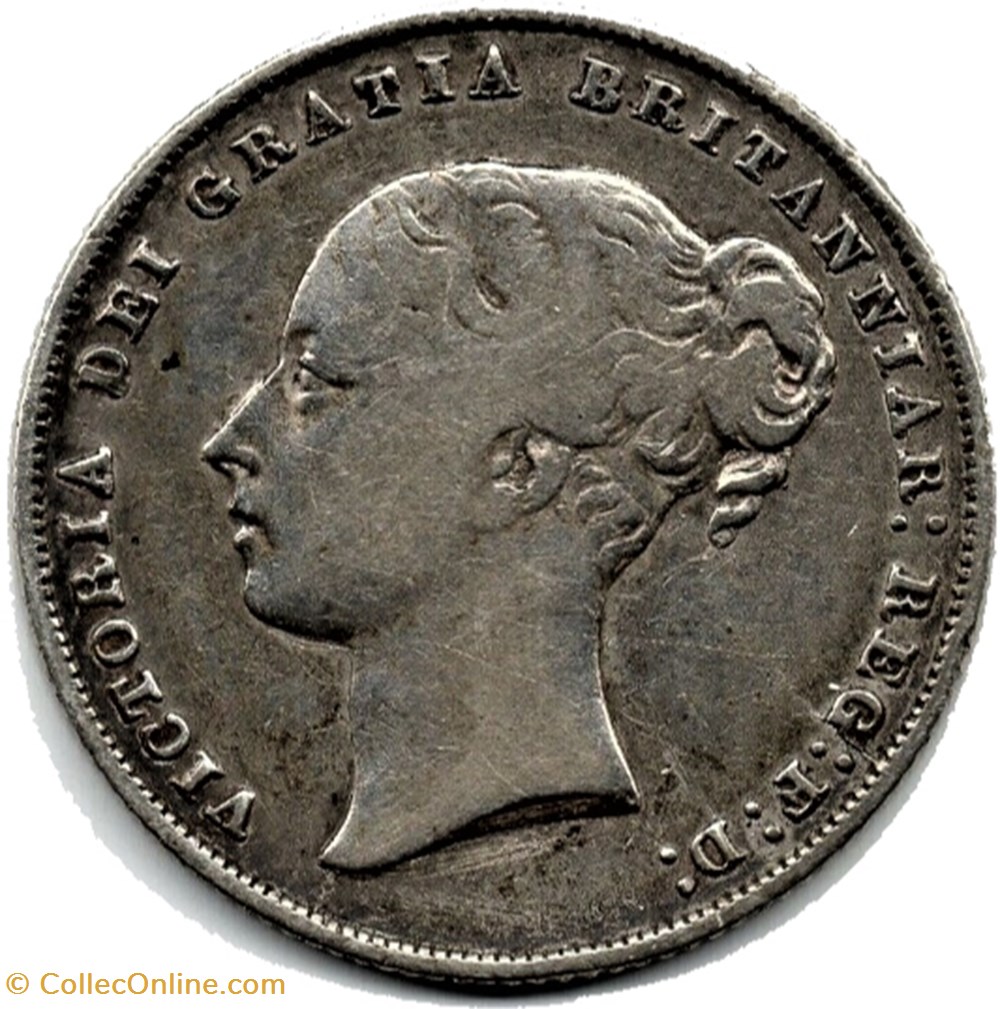 Victoria - 1 Shilling 1856 - Kingdom of Great Britain - Die Crack & Doubling Date 2 monnaies monde royaume uni victoria 1 shilling 1856 kingdom of great britain die crack doubling date