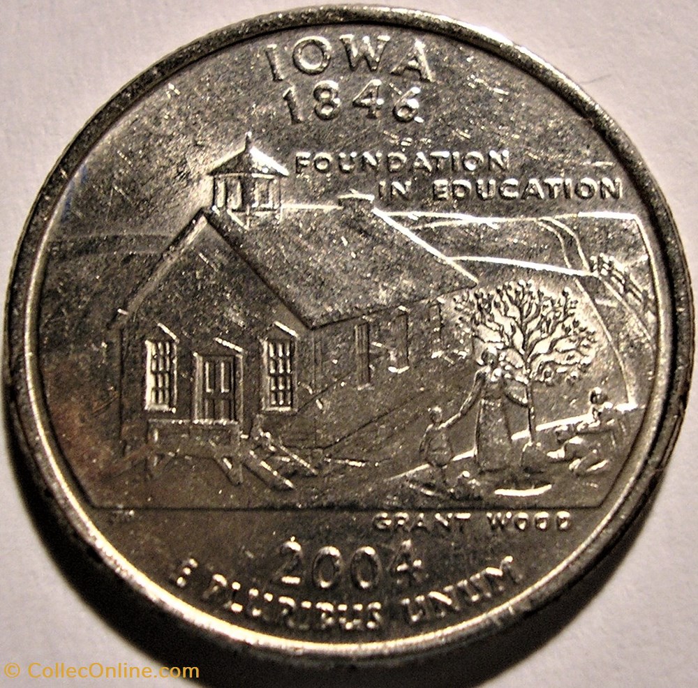 2004 P Quarter Dollar - Iowa State monnaie monde etat uni 2004 p quarter dollar iowa state