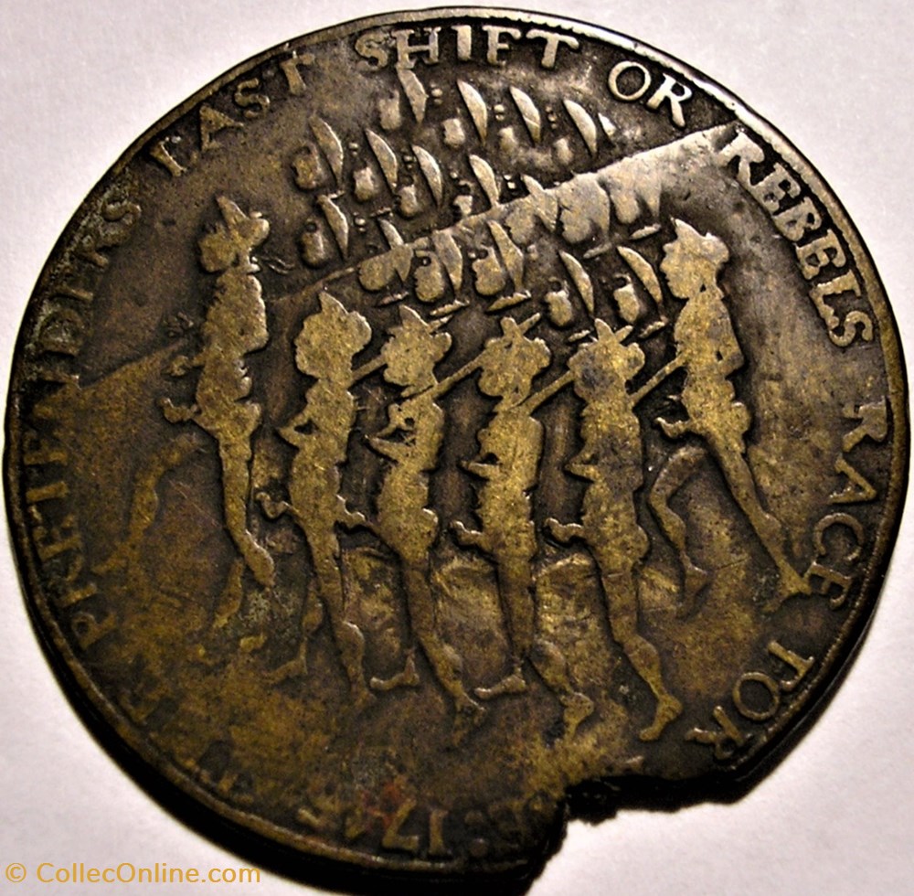 William, Duke of Cumberland - Medal 1745, Rebels retreat to Scotland 3 medailles royaume uni william duke of cumberland medal 1745 rebels retreat to scotland