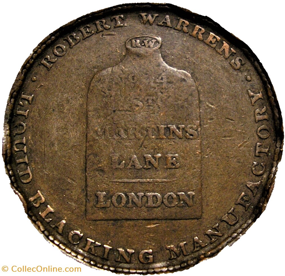 ca. 1811-1815 HalfPenny - Robert Warren, London, England monnaie monde royaume uni ca 1811 1815 halfpenny robert warren london england