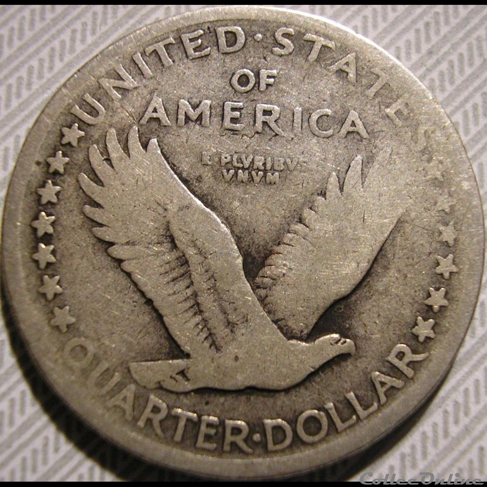 1917 Quarter Dollar - 1st Type (ex.2) 2 monnaie monde etat uni 1917 quarter dollar 1st type ex 2