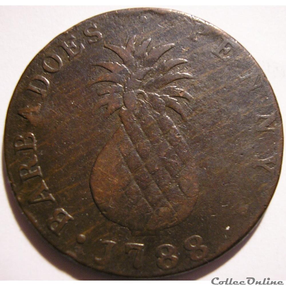 1788 Penny Barbados - Monnaies - Monde - Barbade - Métal Cuivre