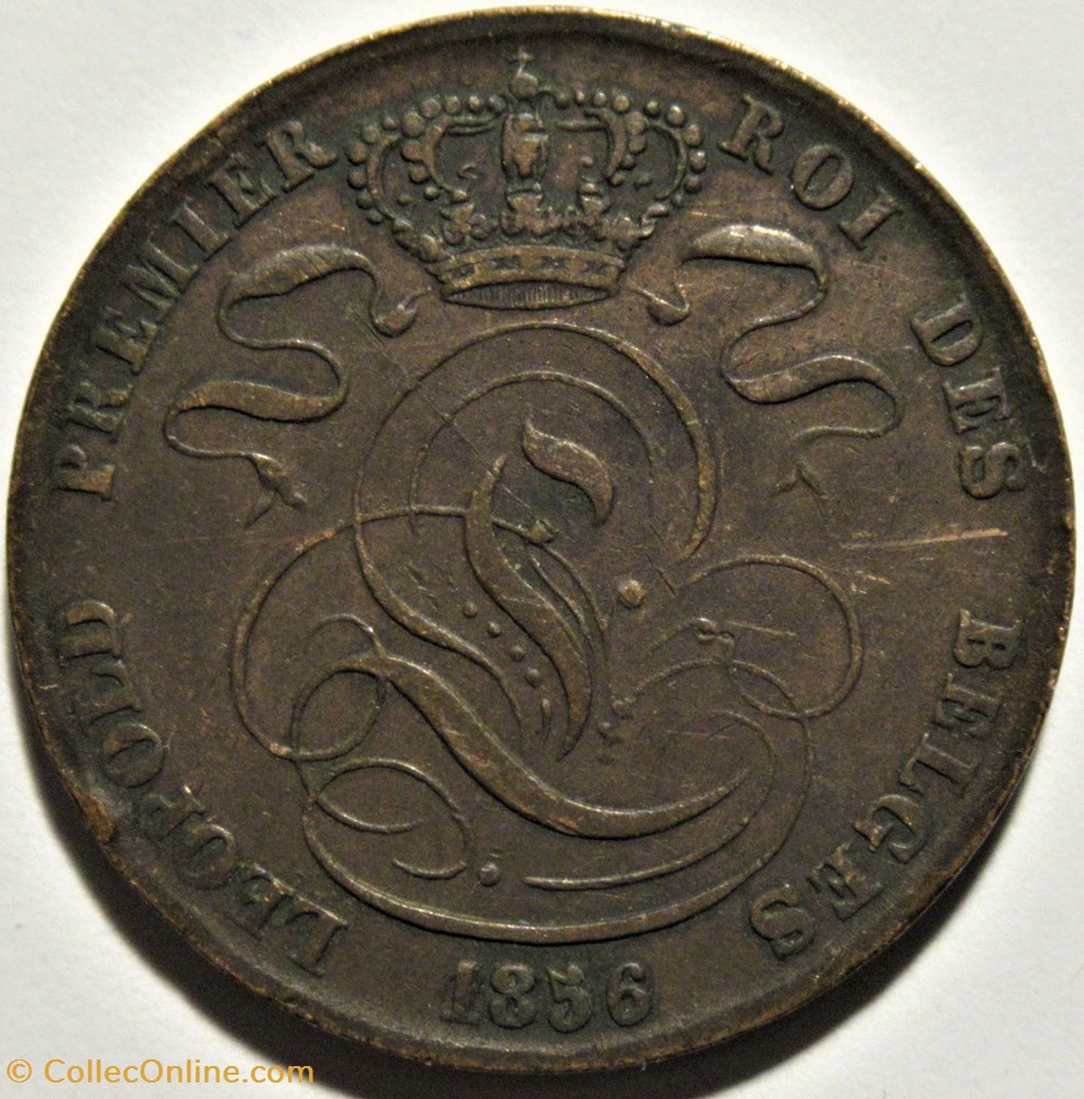 monnaies monde belgique belgium 5 centimes 1856 leopold ist
