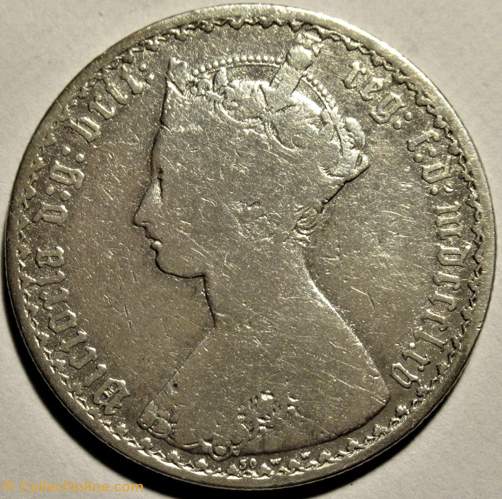 monnaies monde royaume uni victoria one florin 1865 kingdom of great britain