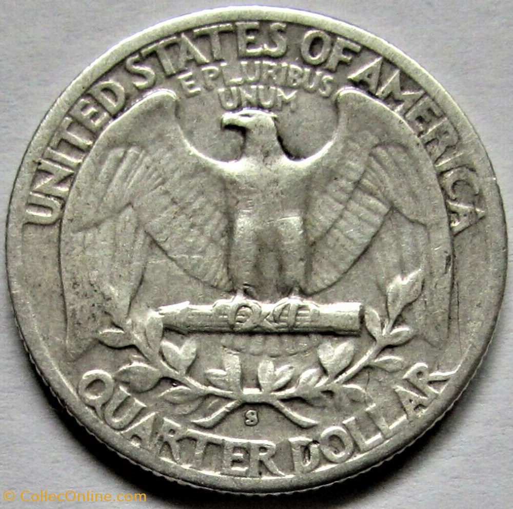 1942 San Francisco Quarter Dollar - Filling 2 monnaies monde etats unis 1942 san francisco quarter dollar filling