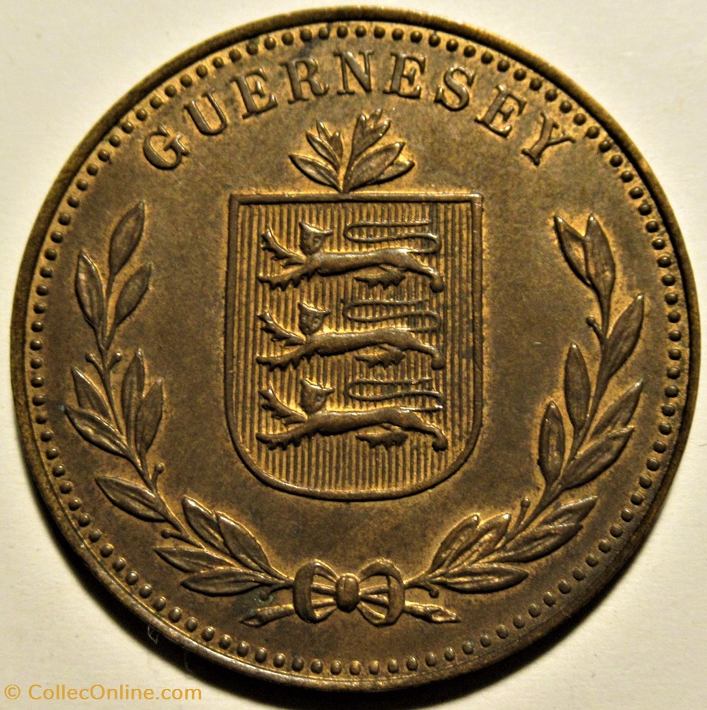 States of Guernsey - 8 Doubles 1949 H 2 monnaies monde ile de guernesey states of guernsey 8 doubles 1949 h