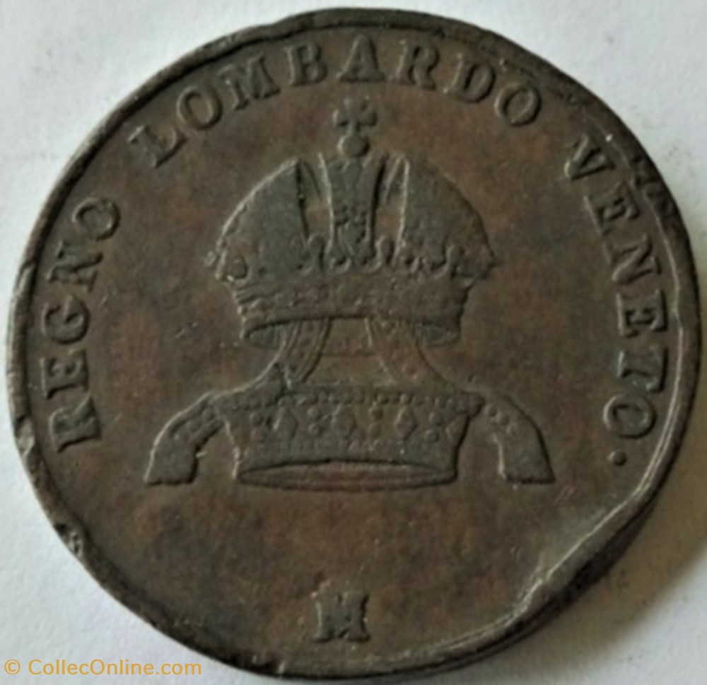 1843 Regno Lombardo-Veneto, 5 Centesimi - Ferdinando I d'Asburgo-Lorena 2 monnaies monde italie 1843 regno lombardo veneto 5 centesimi ferdinando i asburgo lorena