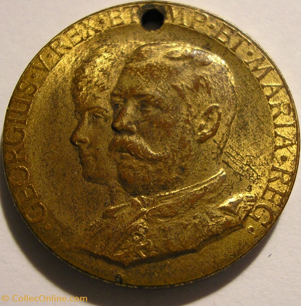 George V & Mary - Coronation Medallion, Westminster 1911 Heaton 2 monnaie jeton mereaux george v mary coronation medallion westminster 1911 heaton