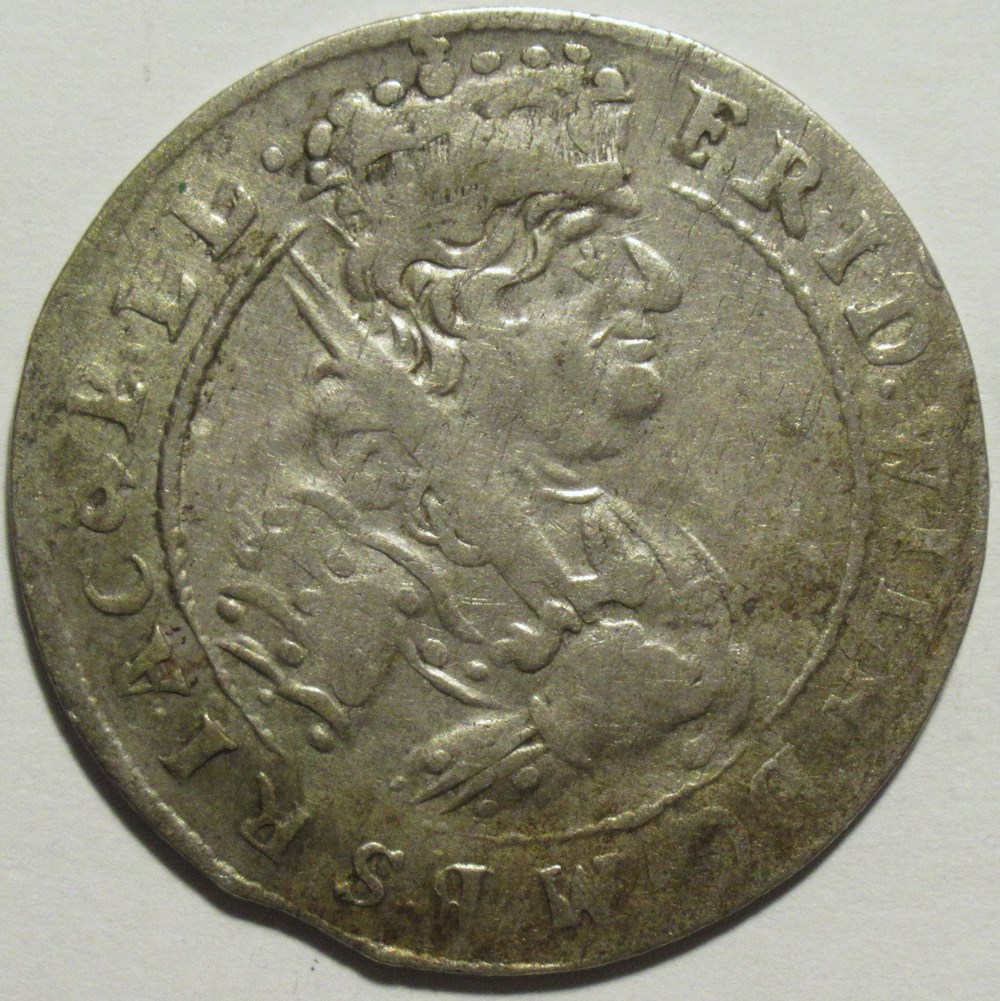 monnaies europe medievale saint empire romain germanique friedrich wilhelm 18 groscher 1684 brandenburg prussia