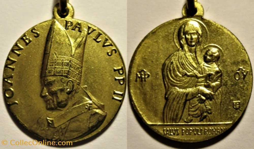 Pope Ioannes Paulus II - Homilia 1978 Medallion "Salus Populi Romani" - Vatican medailles etat de la cite du pope ioannes paulus ii homilia 1978 medallion salus populi romani vatican