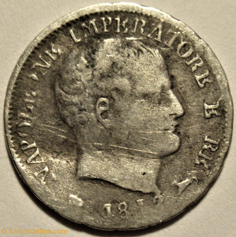 1812 Regno d'Italia, 5 Soldi - Napoleone I 2 monnaies monde italie 1812 regno italia 5 soldi napoleone i
