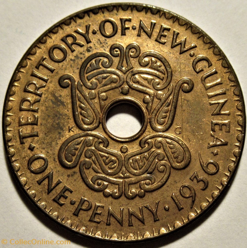 Edward VIII - One Penny 1936 - Papua New Guinea 3 monnaies monde papouasie nouvelle guinee edward viii one penny 1936 papua new guinea