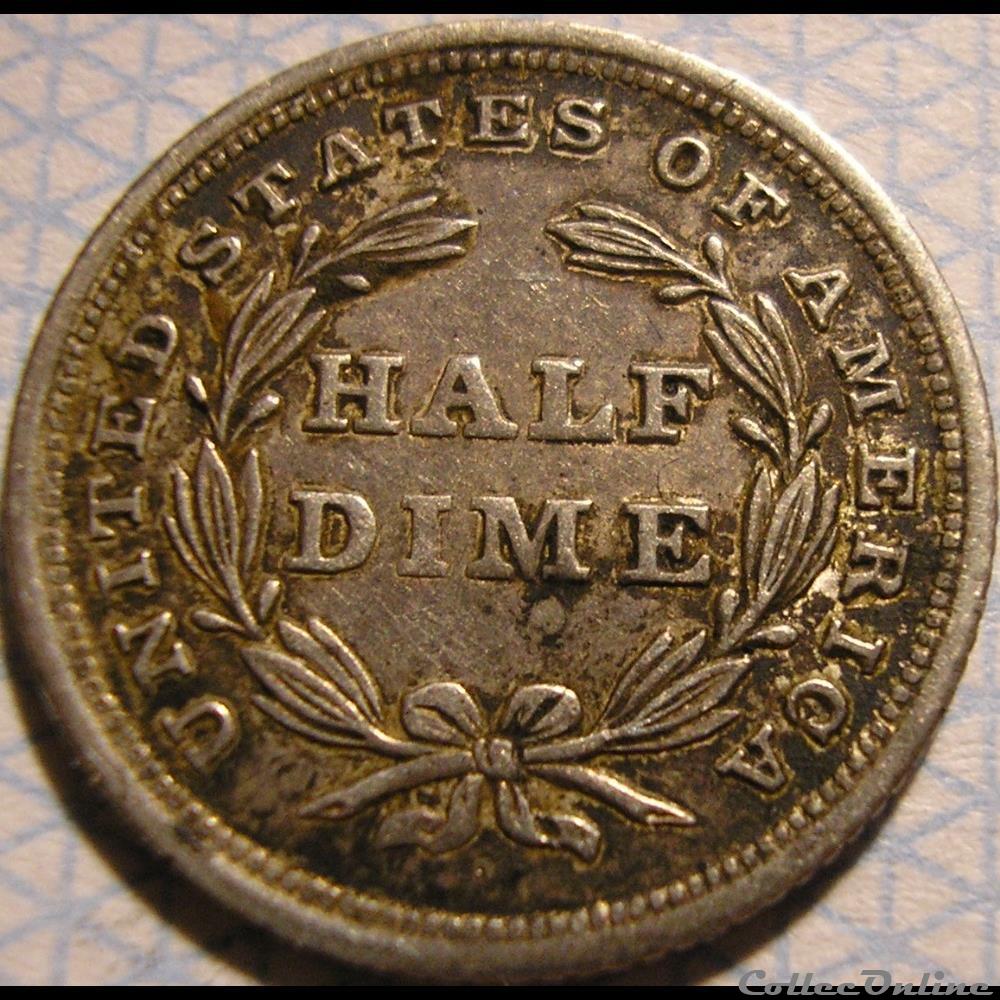 1839 Half Dime No Drapery 4 monnaies monde etats unis 1839 half dime no drapery