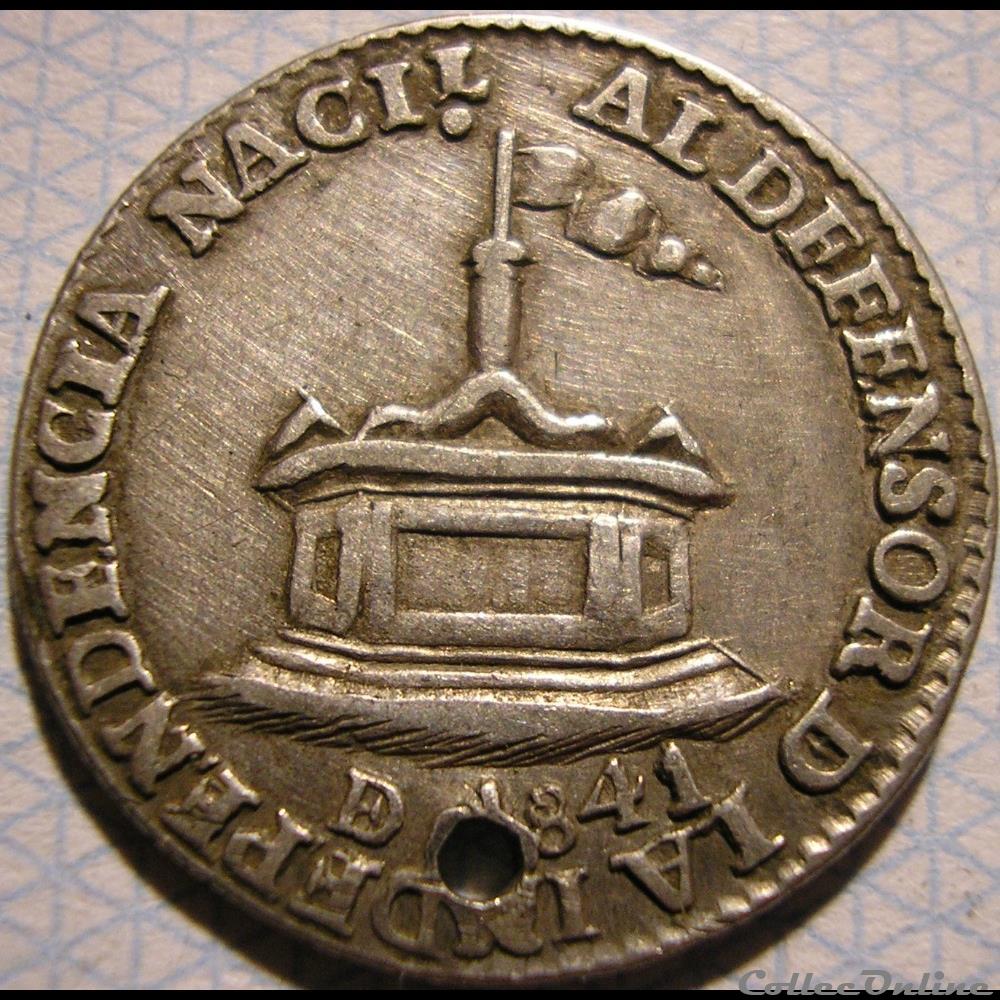 monnaie monde bolivie 1841 dep de potosi medaille bataille ingavi