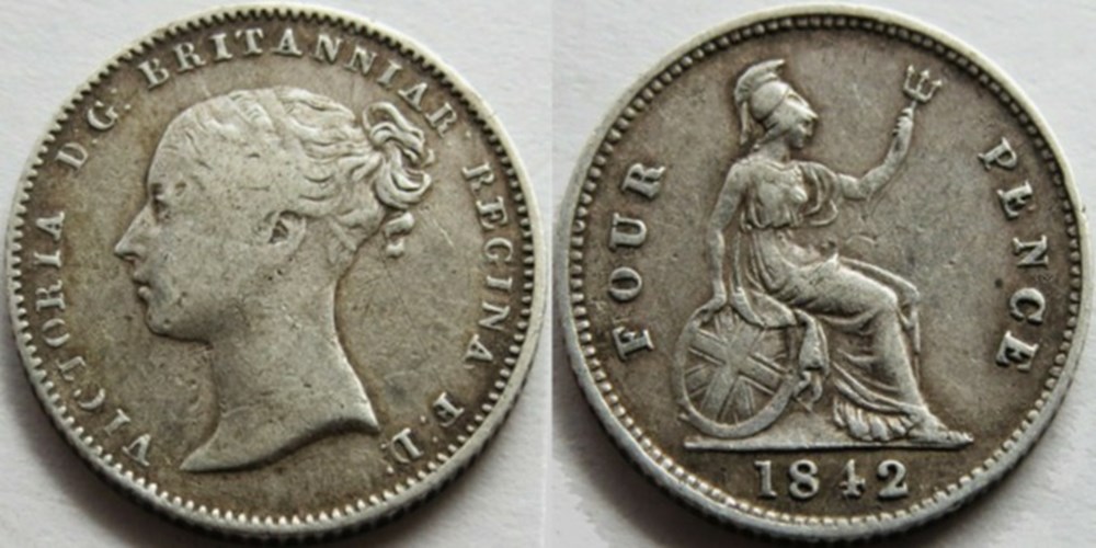 Victoria - 4 Pence 1842 - Great Britain monnaies monde royaume uni victoria 4 pence 1842 great britain