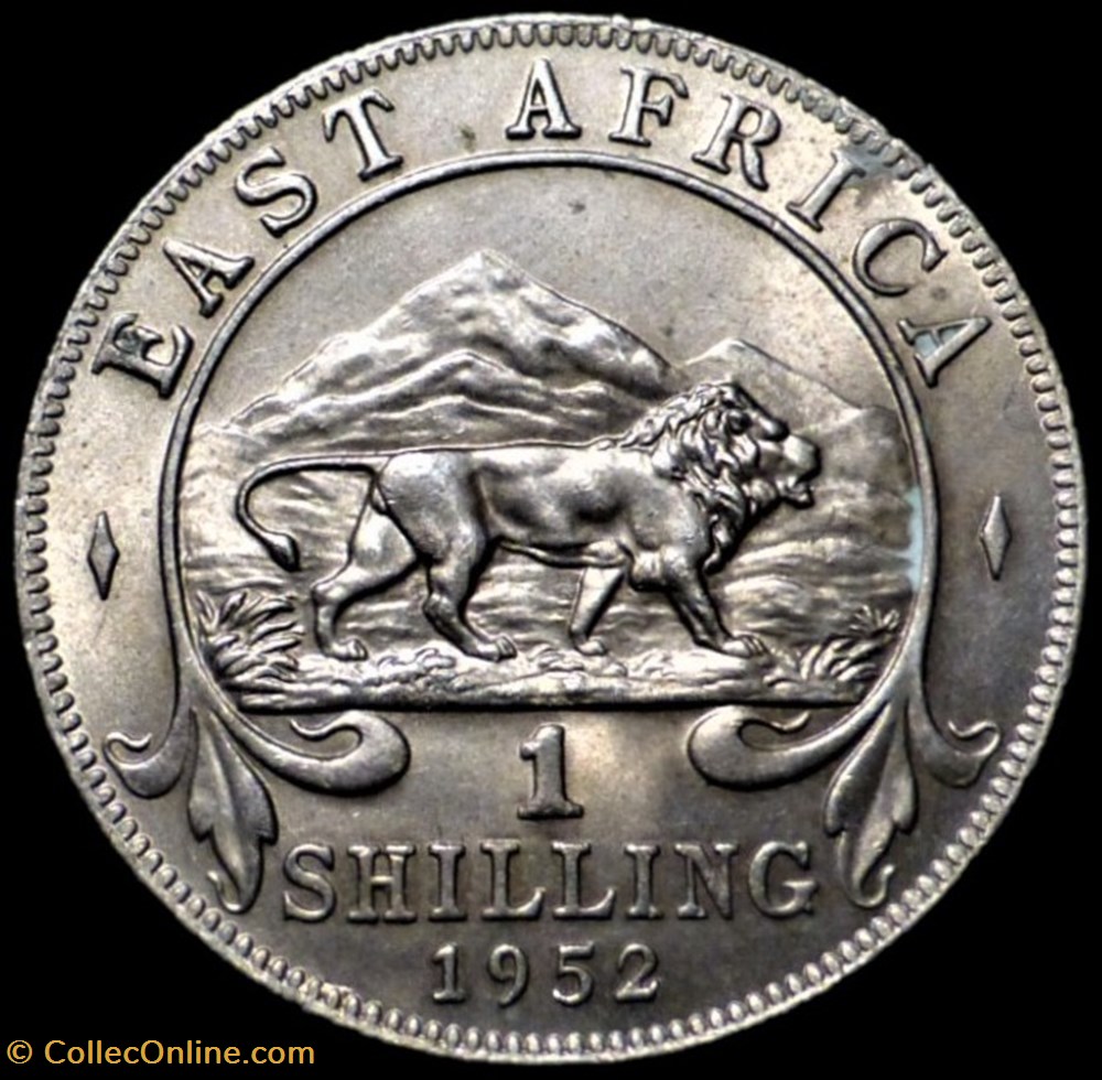 George VI - 1 Shilling 1952 - East Africa - Coins - World - Kenya