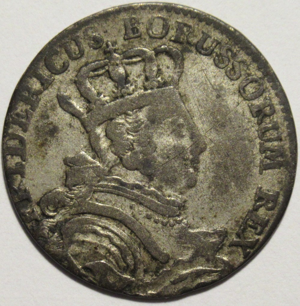 monnaies europe medievale saint empire romain germanique friedrich ii the great 6 groscher 1756 kingdom of prussia