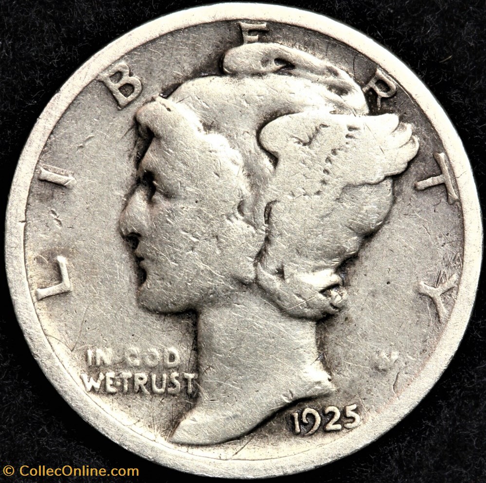 1925 Denver Dime monnaies monde etats unis 1925 denver dime