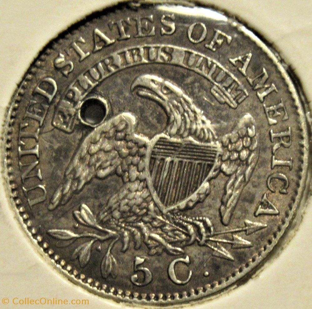 1833 Half Dime - 5 Cents 4 monnaies monde etats unis 1833 half dime 5 cents