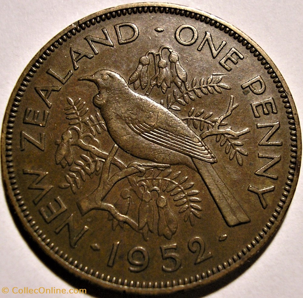 George VI - One Penny 1952 - New Zealand monnaie monde nouvelle zelande george vi one penny 1952 new zealand