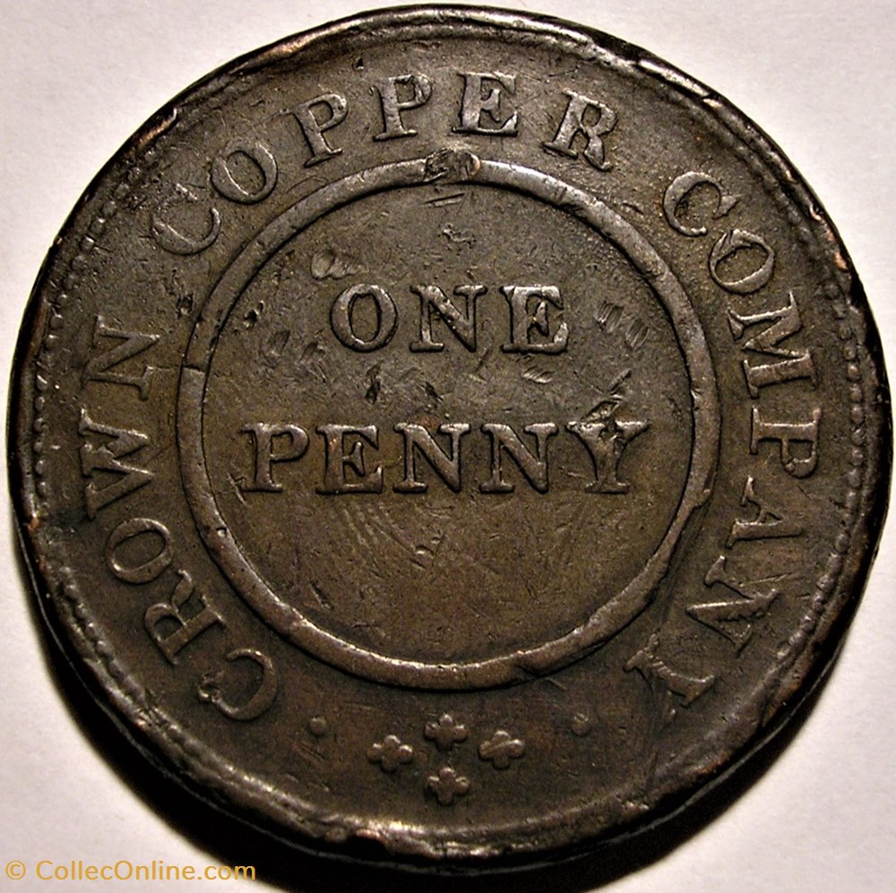 1811 One Penny Token - Crown Copper Company monnaie monde royaume uni 1811 one penny token crown copper company