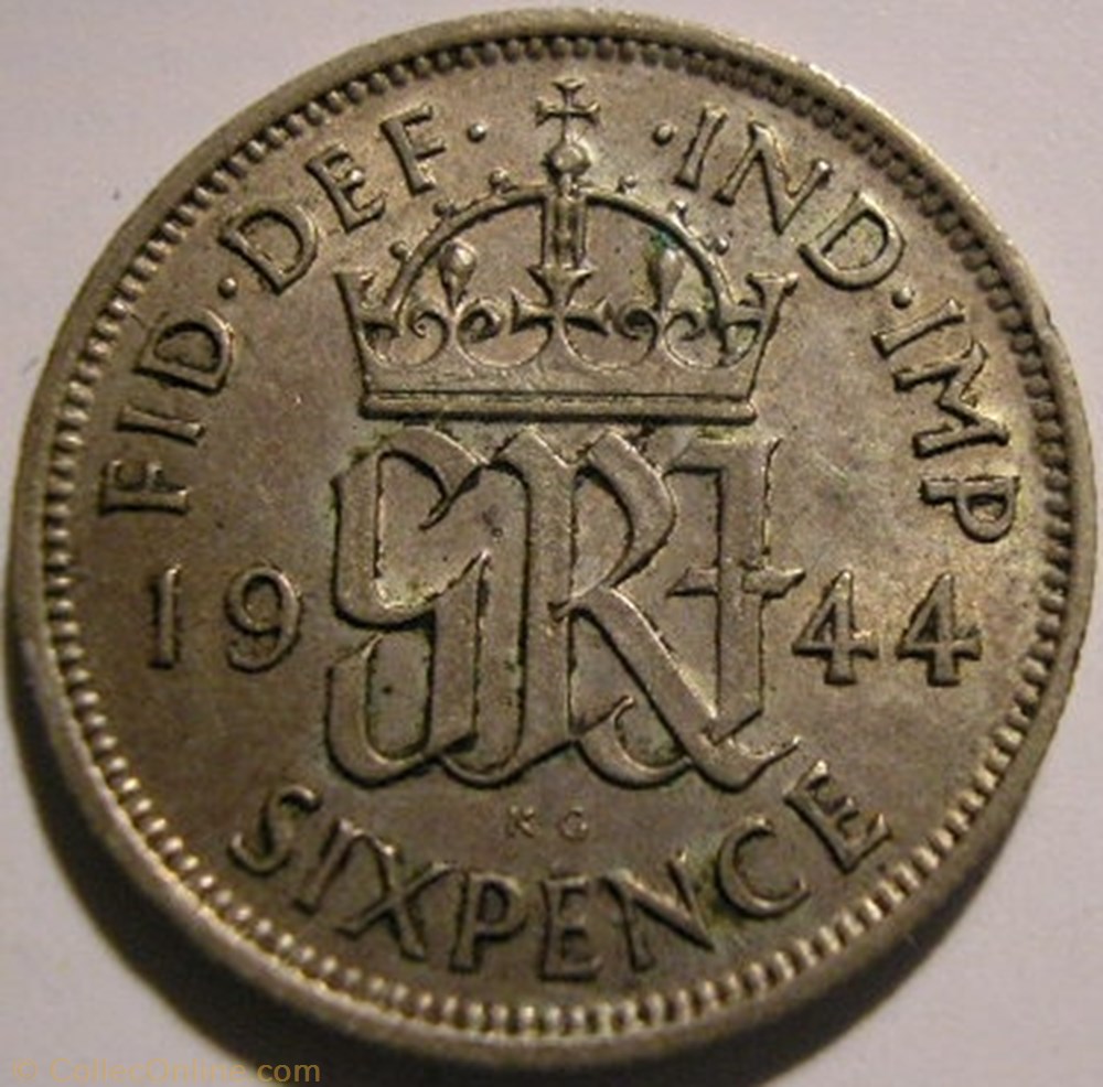 George VI - 6 Pence 1944 - Great Britain monnaie monde royaume uni george vi 6 pence 1944 great britain