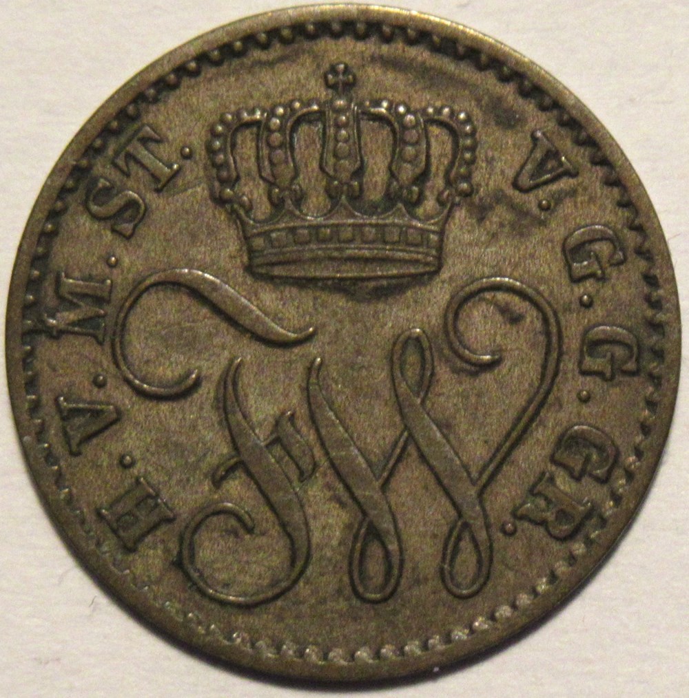 Friedrich Wilhelm - 1/48 Thaler 1864, Grand Duchy of Mecklenburg-Strelitz monnaies monde allemagne friedrich wilhelm 1 48 thaler 1864 grand duchy of mecklenburg strelitz