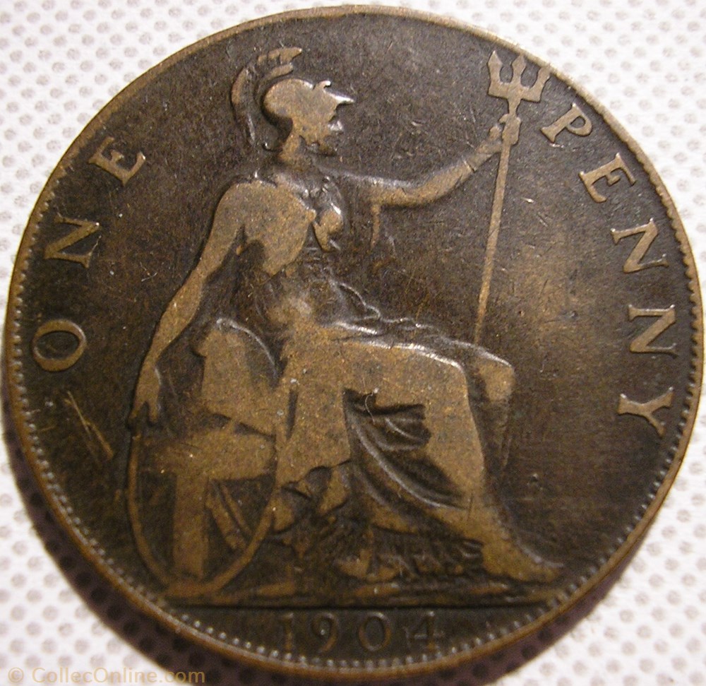 Edward VII - One Penny 1904 - Great Britain monnaies monde royaume uni edward vii one penny 1904 great britain