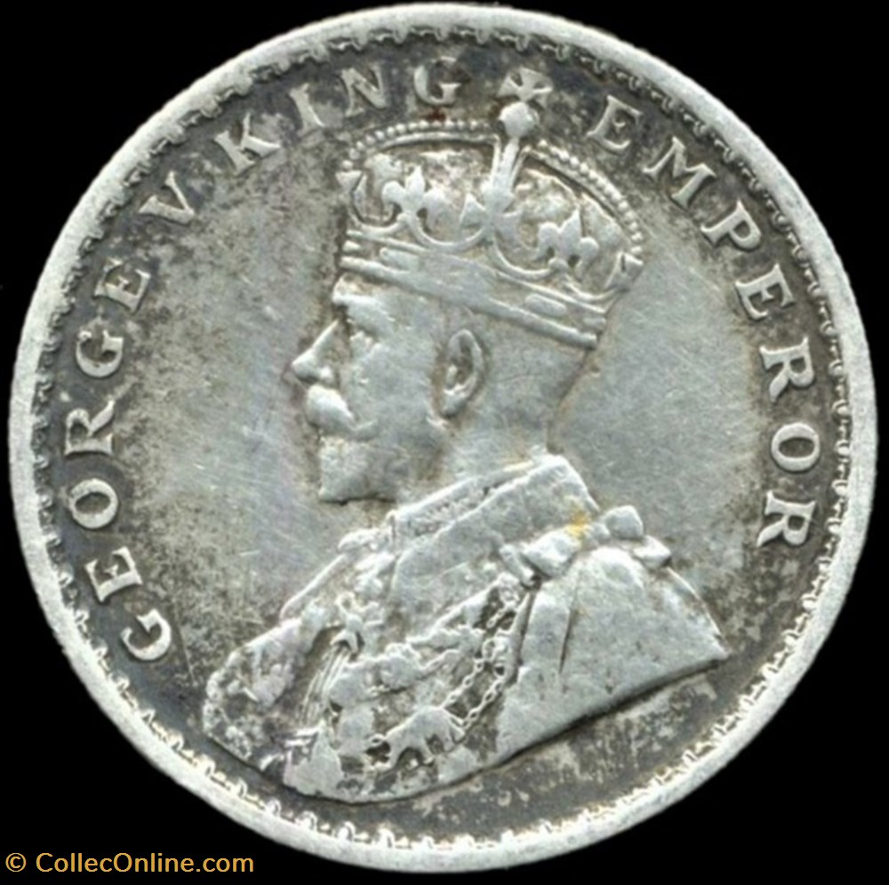 George V - One Rupee 1913 Calcutta - British India monnaies monde inde george v one rupee 1913 calcutta british india