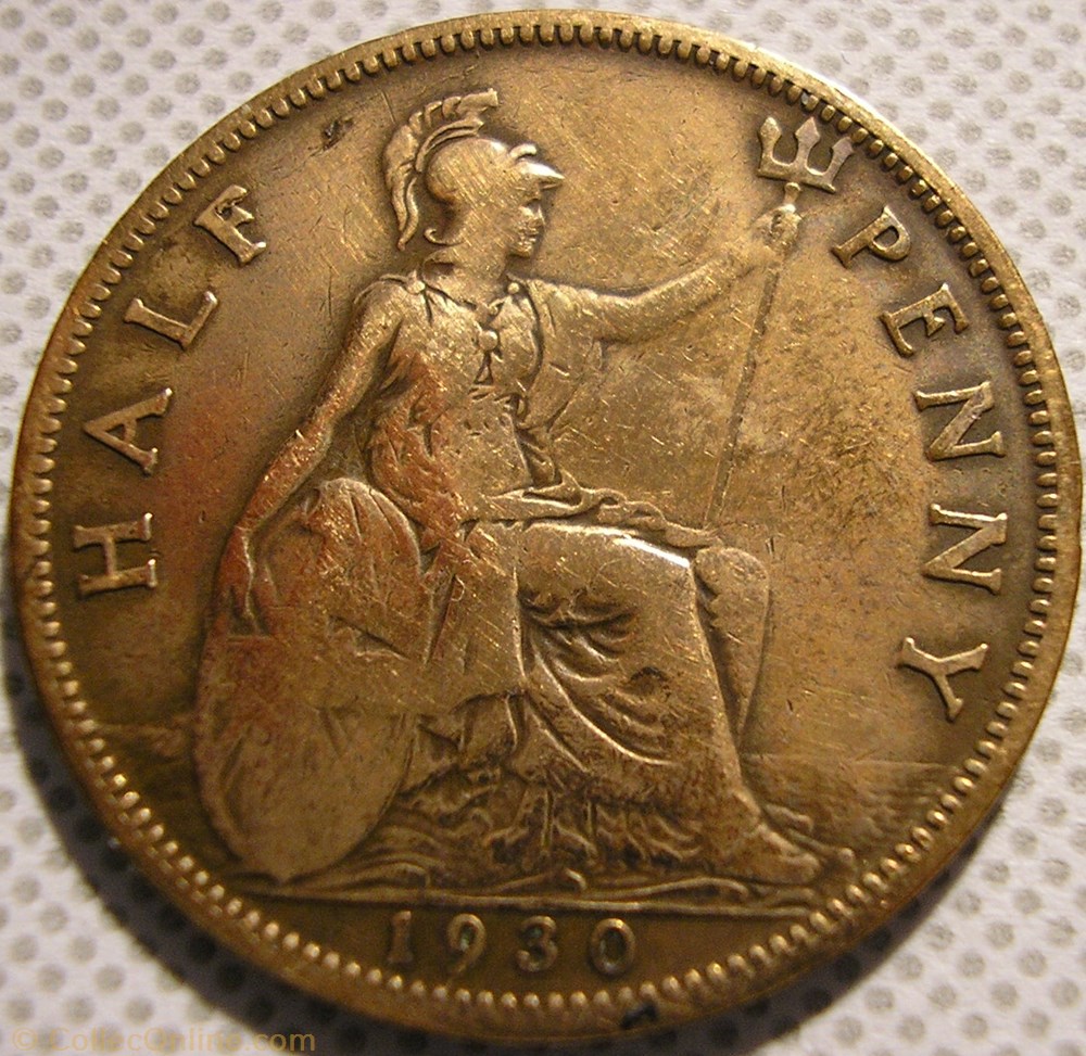 monnaie monde royaume uni george v half penny 1930 great britain