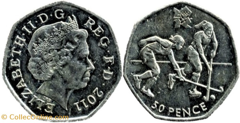 Elizabeth II - 50 Pence 2011, London Olympics 2012 monnaies monde royaume uni elizabeth ii 50 pence 2011 london olympics 2012