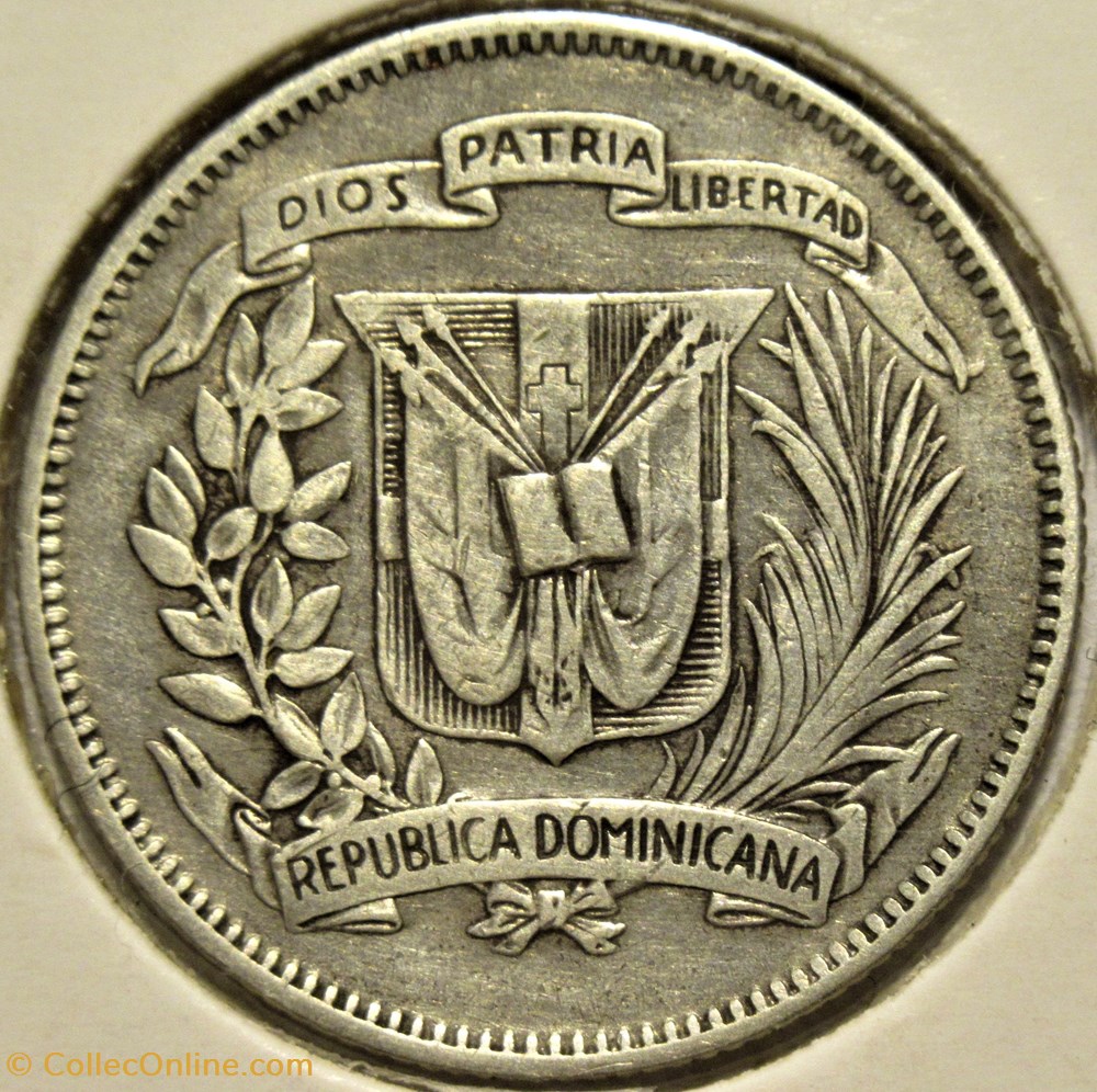 Dominican Republic - 25 Centavos 1961 3 monnaies monde dominique dominican republic 25 centavos 1961