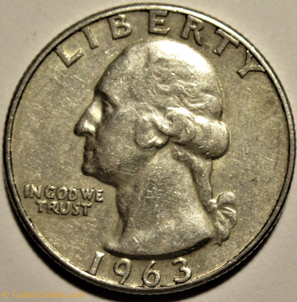 1963 Quarter Dollar - Error monnaies monde etats unis 1963 quarter dollar error
