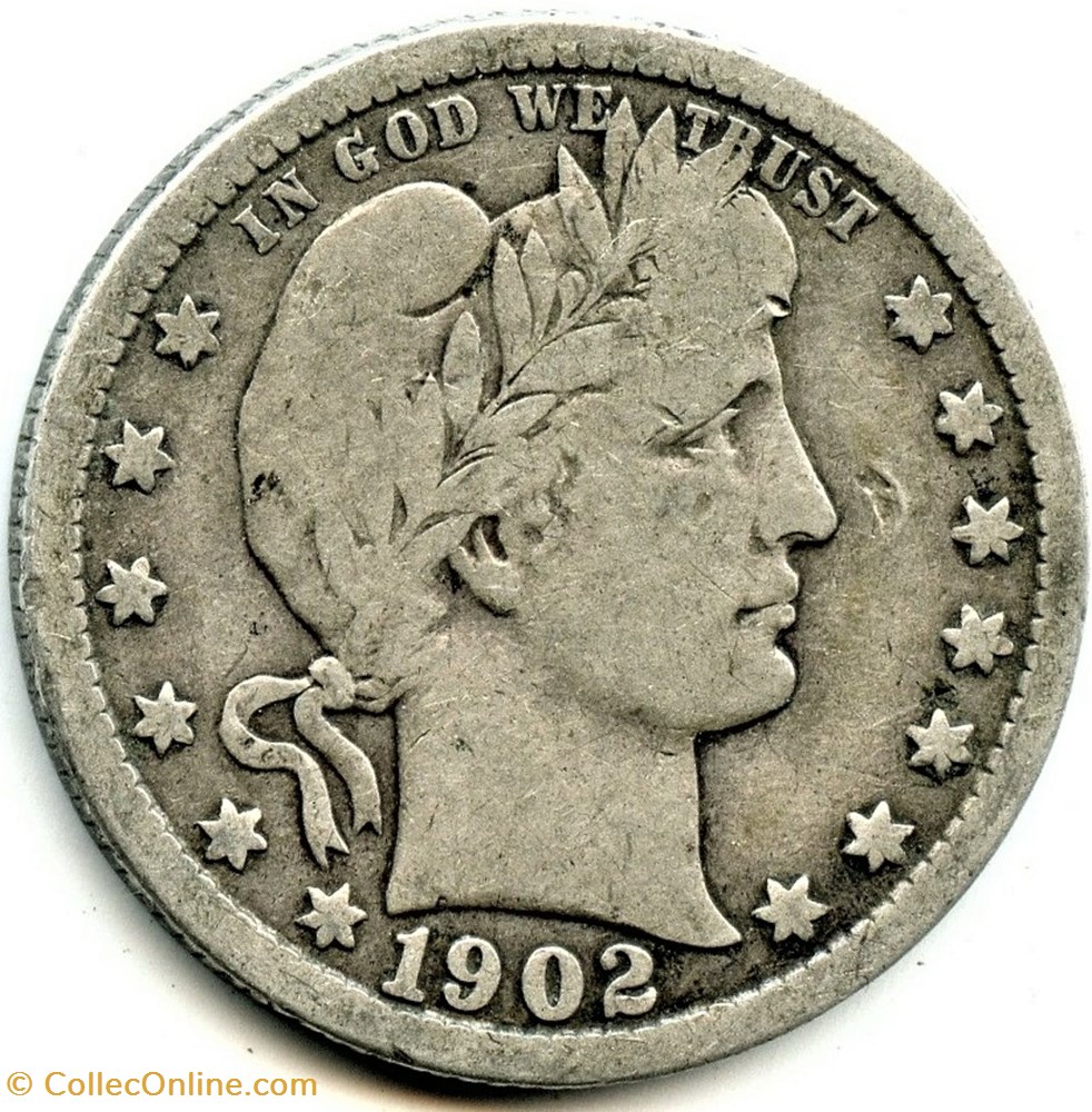 1902 Quarter Dollar monnaie monde etat uni 1902 quarter dollar