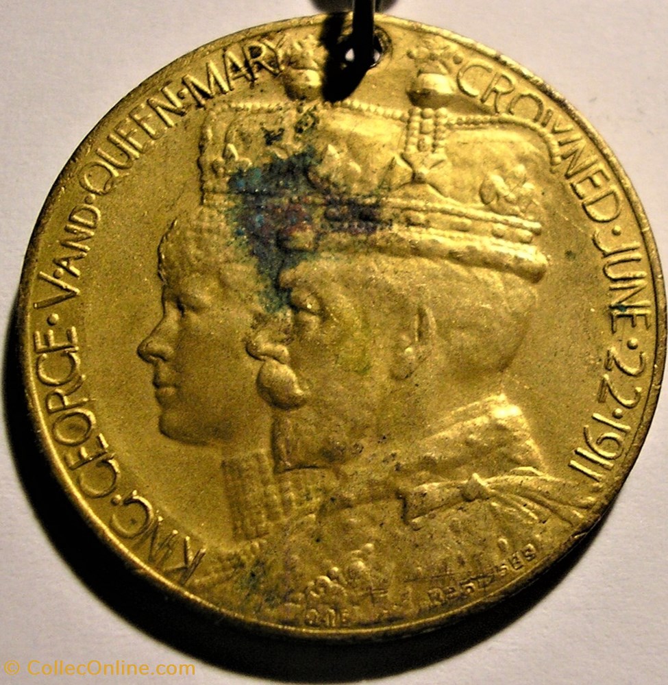 monnaie jeton mereaux george v mary 1911 coronation gilt medal uk